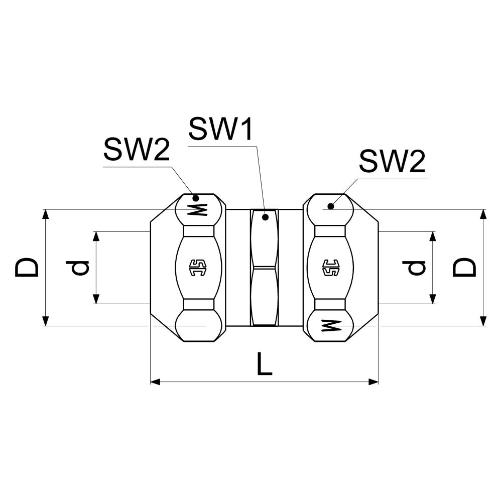 Schlösser Doppel-Quetschverschraubung, DN 12, 1/2" x 12mm, verchromt... SCHLOESSER-0018941512001 4044997131688 (Abb. 2)