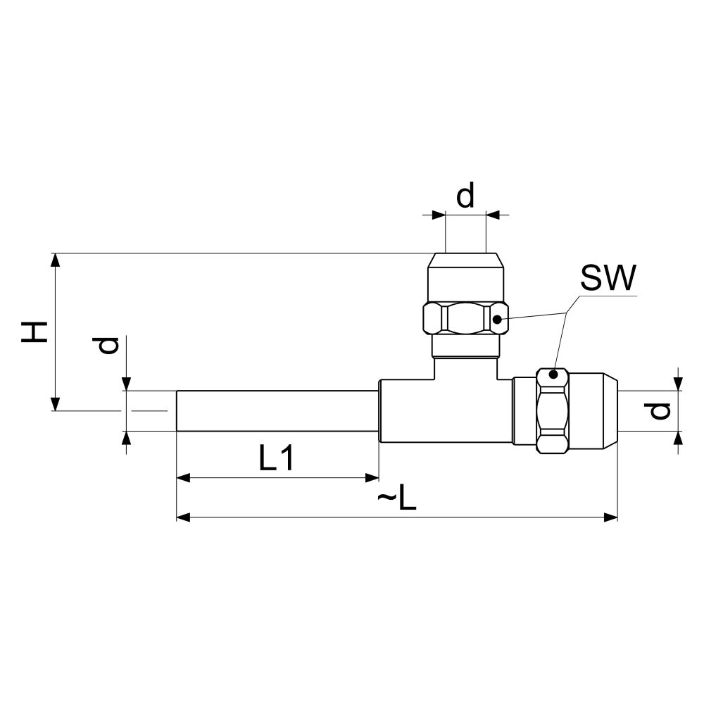 Schlösser T-Abzweigstück, 2x Quetschverschraubung mit Längenausgleich, DN 10,... SCHLOESSER-0018991050001 4044997131817 (Abb. 2)