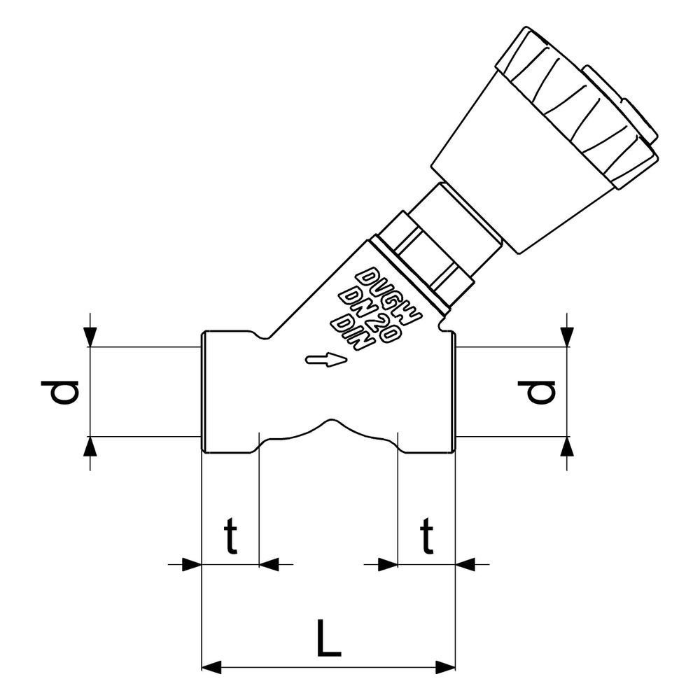Schlösser Schrägsitzventil, abschließbar mit Schlüsselpaar, DN 15, 1" IG, Mes... SCHLOESSER-0019802500001 4044997132579 (Abb. 2)