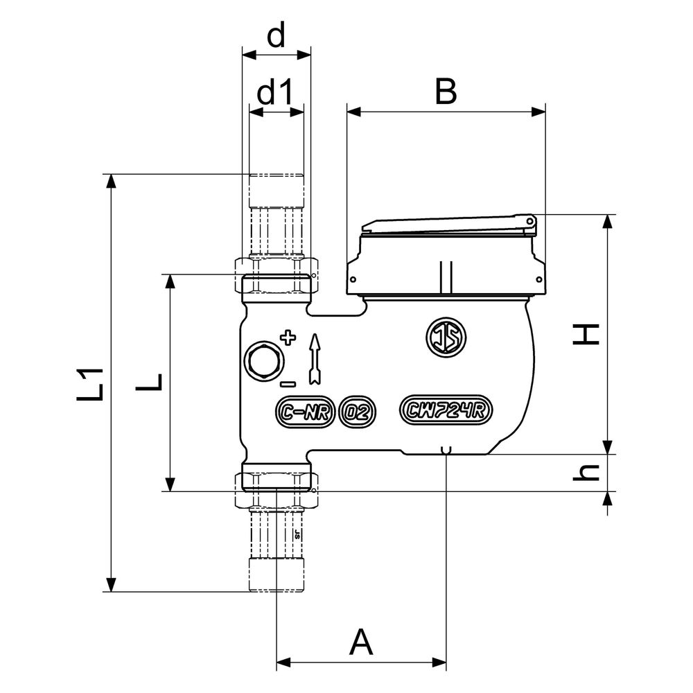 Schlösser Wasserzähler Bauart MVTRSW mit Steigrohr, bis 90 Grad C, Dauerdurch... SCHLOESSER-00222T2000011 4044997222300 (Abb. 2)