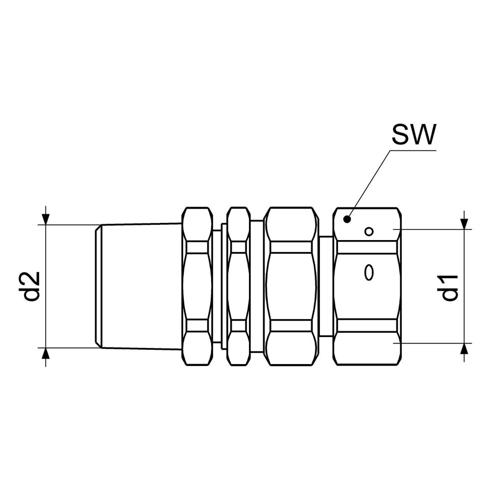 Schlösser Wasserzähler-Anschlussverschraubung, Ausgang mit Dauerdurchfluss Q3... SCHLOESSER-0022052500202 4044997174708 (Abb. 2)