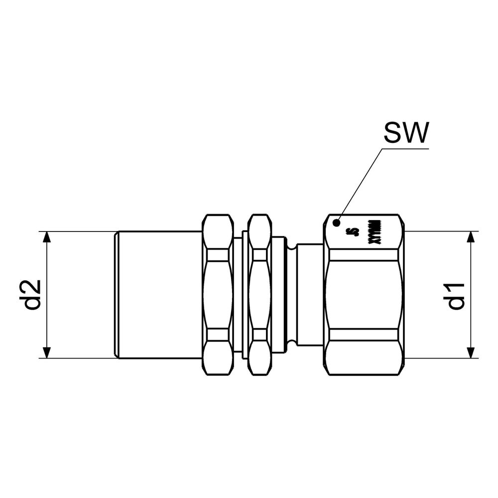 Schlösser Wasserzähler-Anschlussverschraubung, Eingang mit Dauerdurchfluss Q3... SCHLOESSER-0022052500212 4044997133064 (Abb. 2)