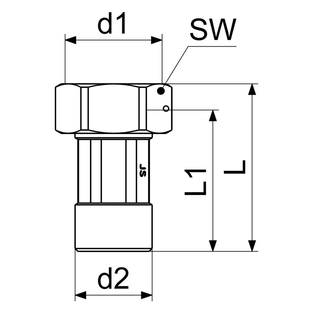 Schlösser Wasserzähler-Verschraubungsset, 1 1/4" IG x 1/2" AG, Messing, für Ö... SCHLOESSER-0022401400001 4044997133729 (Abb. 2)