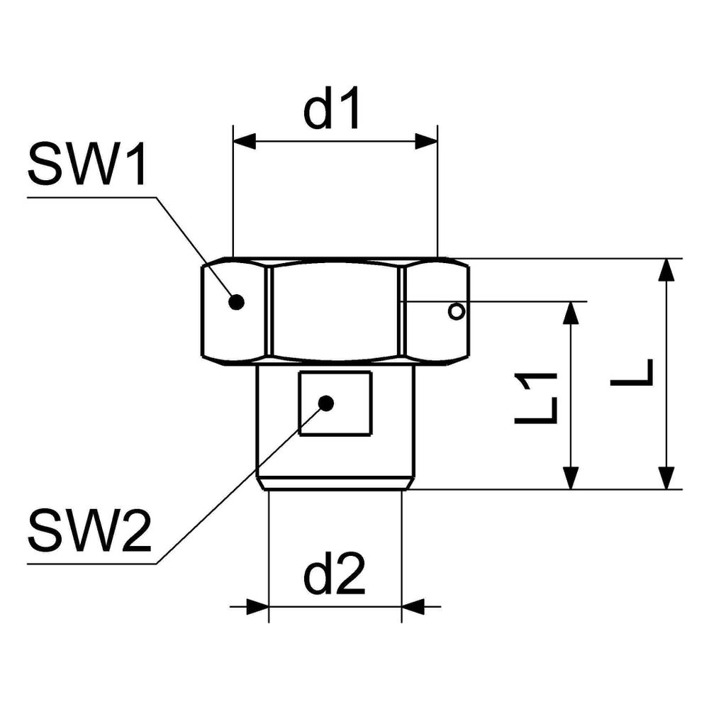 Schlösser Waschtischzähler-Verschraubung, Eingang 3/4" IG x 3/8" AG, verchrom... SCHLOESSER-0022431550001 4044997160701 (Abb. 2)