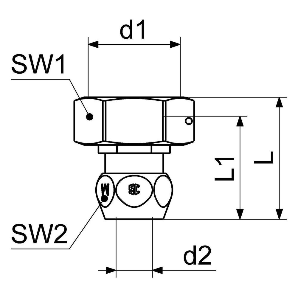 Schlösser Waschtischzähler-Verschraubung, Ausgang 3/4" IG x 10mm, verchromt... SCHLOESSER-0022441550001 4044997160718 (Abb. 2)