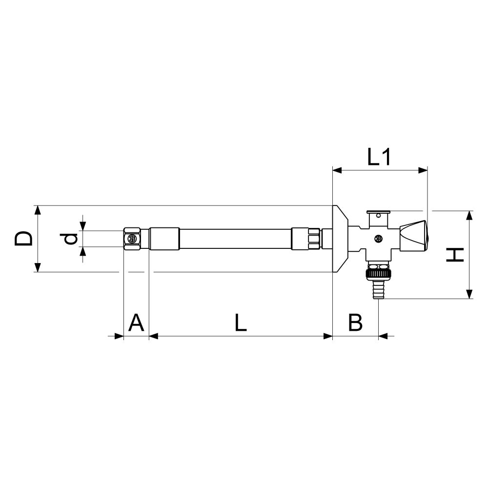 Schlösser Frost-tec Außenarmatur mit Rohrbelüfter und RV, Spannbereich 160-26... SCHLOESSER-0028111550001 4044997134894 (Abb. 2)