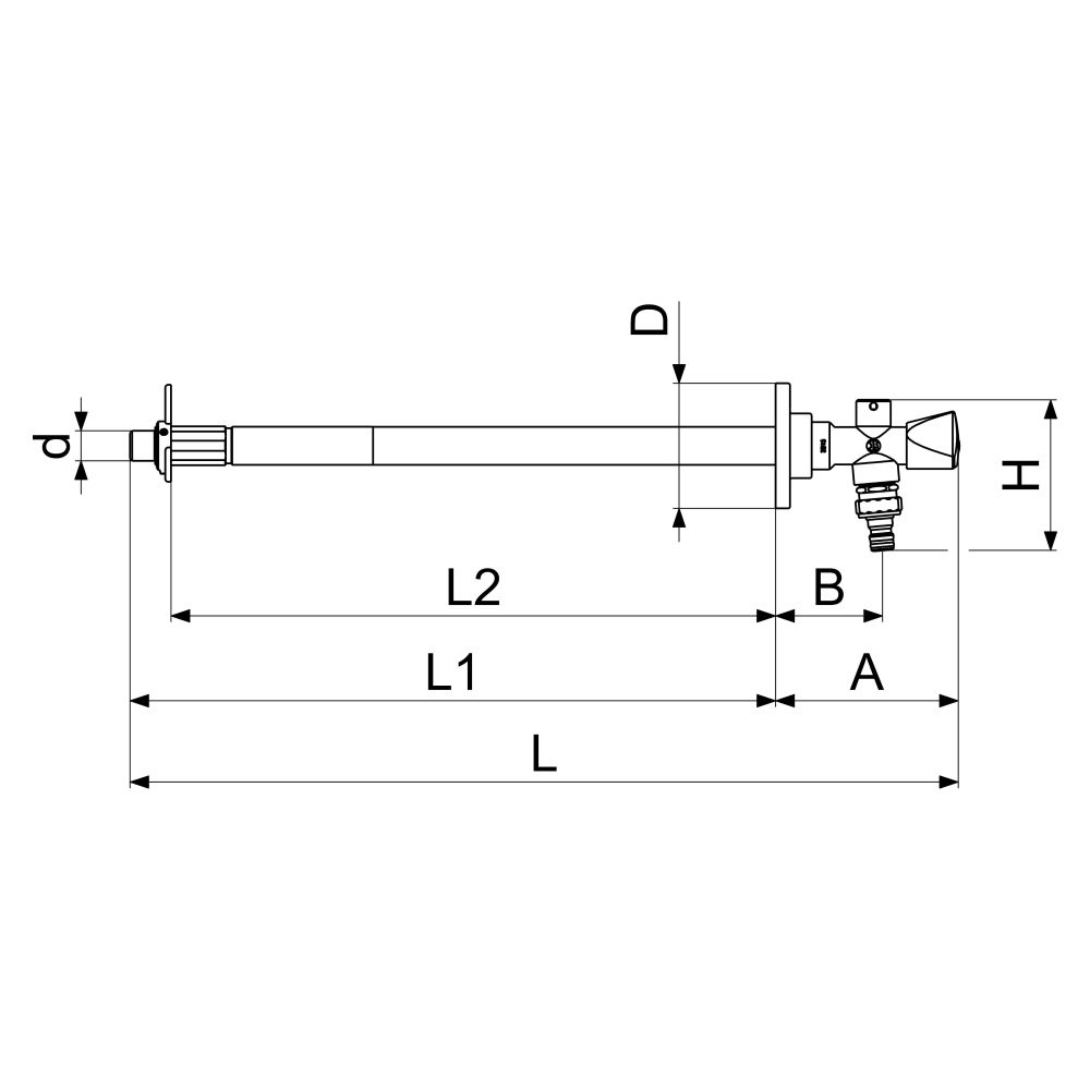 Schlösser Frost-tec Außenarmatur für Rohbau/Sanierung mit Rohrbelüfter u. Rüc... SCHLOESSER-0028151550001 4044997241066 (Abb. 2)