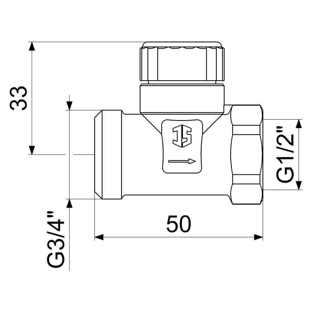 Schlösser Rücklaufverschraubung DN 15, Eingang 3/4" x Ausgang Außengewinde 1/... SCHLOESSER-0039501500018 4044997139356 (Abb. 2)