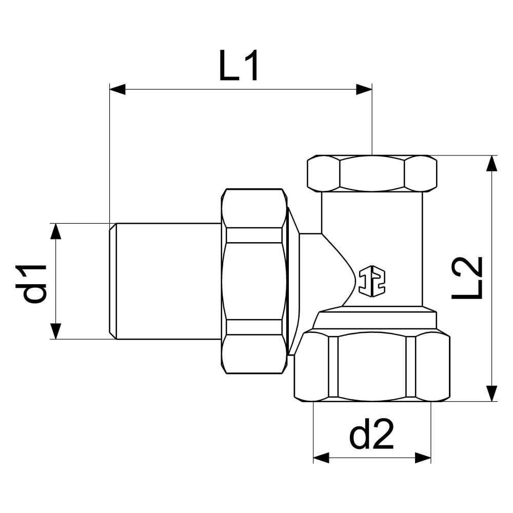 Schlösser Heizkörperverschraubung mit Muffe, Eckform, DN 15, 1/2", Messing bl... SCHLOESSER-0039701500001 4044997139585 (Abb. 2)