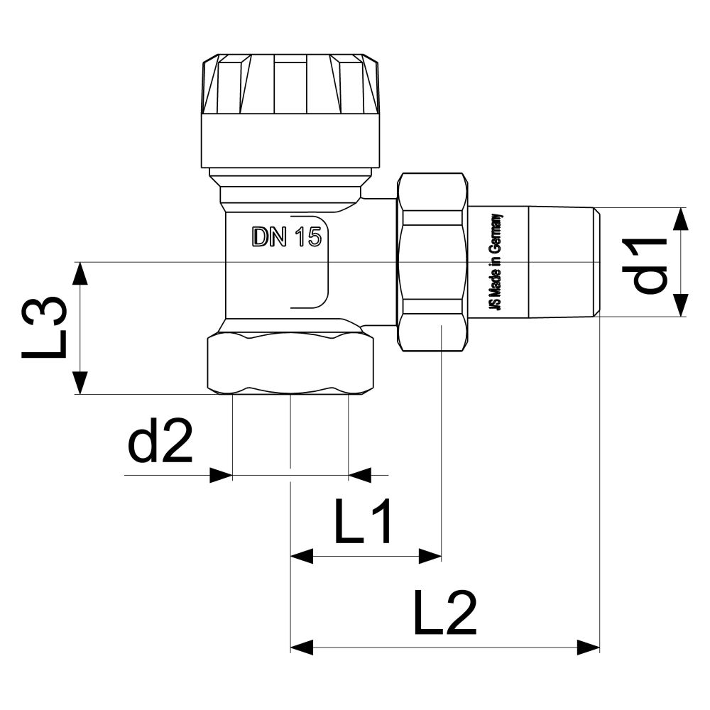 Schlösser Thermostatventil Standard, Eckform, DN 15, 1/2", vernickelt... SCHLOESSER-0047001550002 4044997140956 (Abb. 2)
