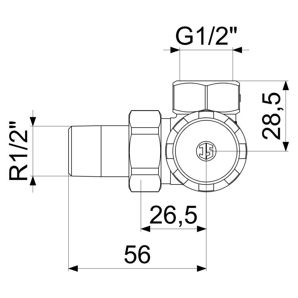 Schlösser Thermostatventil, voreinstellbar, Winkeleckform links, DN 15, 1/2",... SCHLOESSER-0048151550002 4044997142660 (Abb. 2)