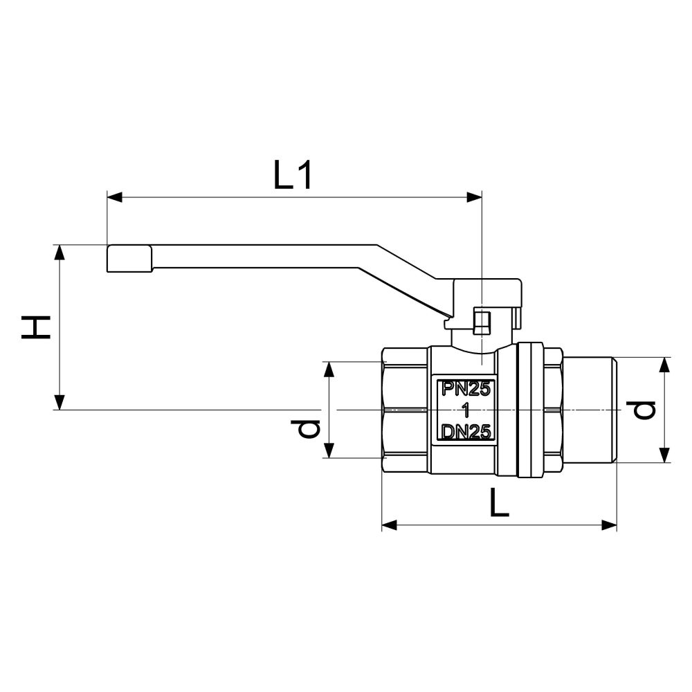 Schlösser Kugelhahn voller Durchgang, DN 20, 3/4" AG x IG, Baulänge 65mm, Sta... SCHLOESSER-0062252020001 4044997144480 (Abb. 2)