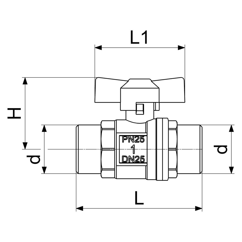 Schlösser Kugelhahn voller Durchgang, DN 10, 3/8" AG x AG, Baulänge 54mm, Flü... SCHLOESSER-0062551020001 4044997144619 (Abb. 2)