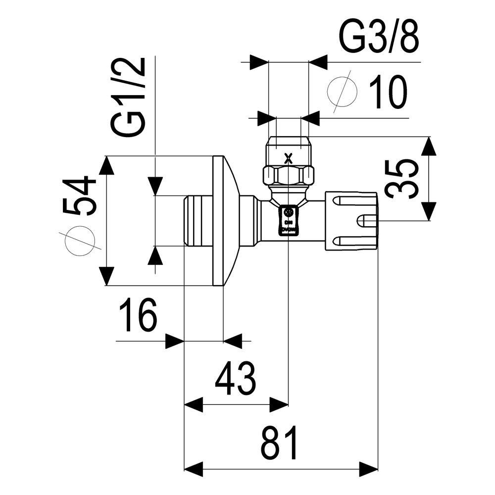 Schlösser Eckventil nicht selbstdichtend, mit Comfortgriff und Quetschverschr... SCHLOESSER-0071051550001 4044997145395 (Abb. 2)