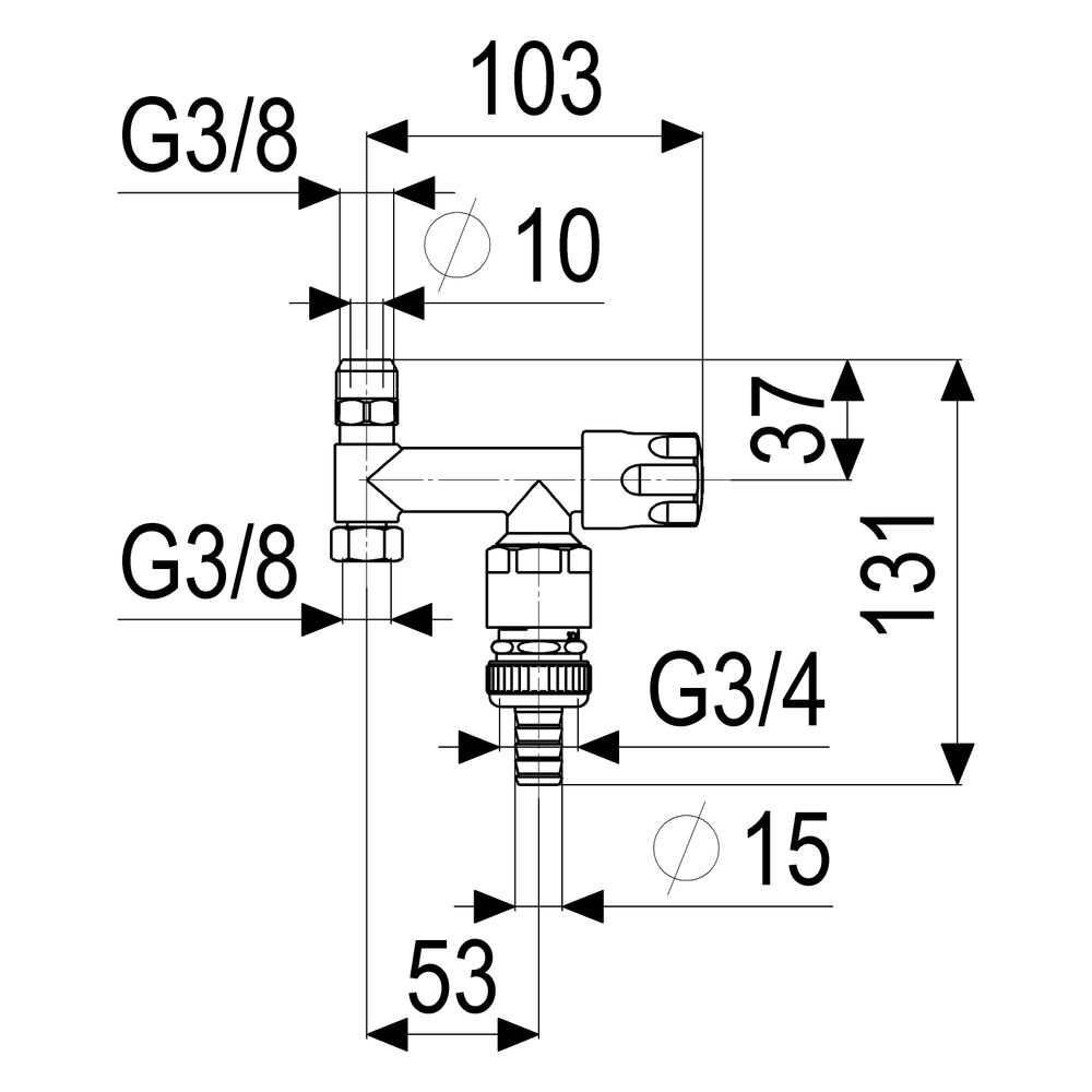 Schlösser Geräteventil für Eckventil mit Rohrbelüfter, Schlauchverschraubung ... SCHLOESSER-0071221050001 4044997250969 (Abb. 2)
