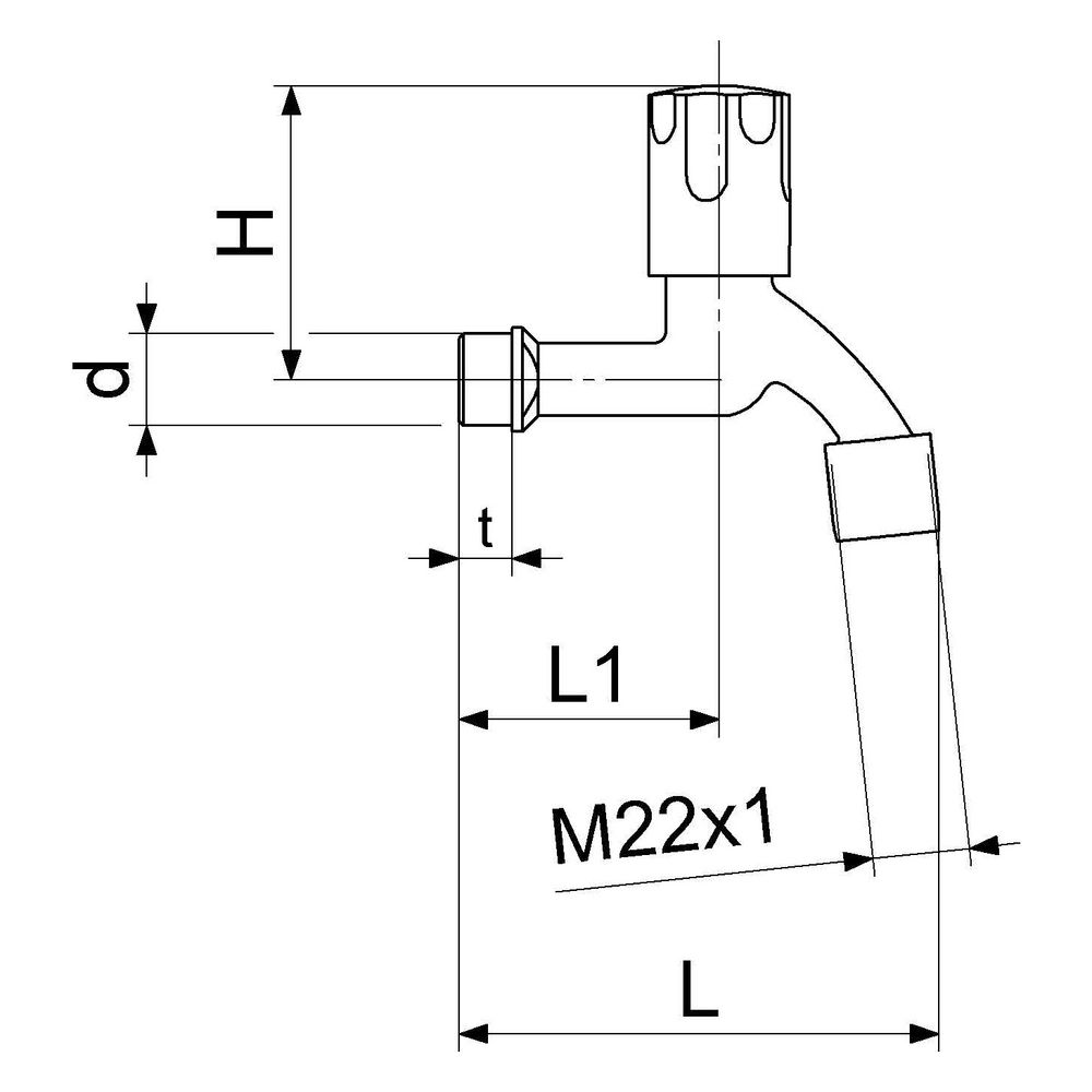 Schlösser Auslaufventil mit Perlator und Designgriff, 1/2", verchromt poliert... SCHLOESSER-0071411550001 4044997145548 (Abb. 2)