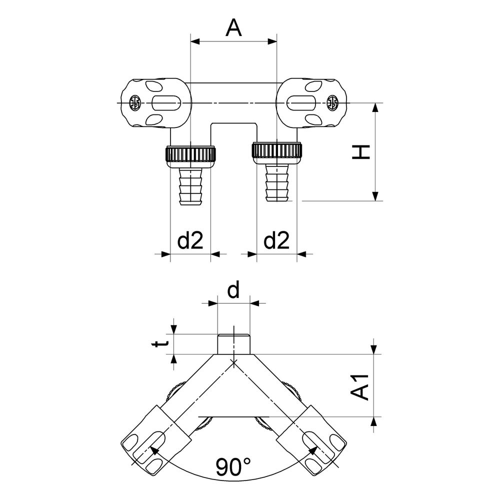 Schlösser Waschgeräte-Doppelventil mit Schlauchverschraubung und Designgriff,... SCHLOESSER-0071791550001 4044997186695 (Abb. 2)