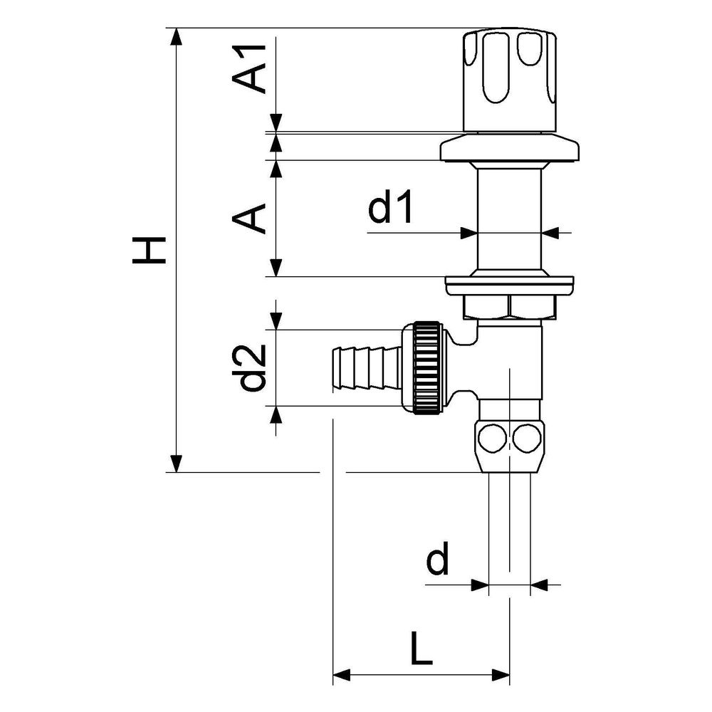 Schlösser Waschgeräte-Untertischventil mit Schlauchverschraubung und Designgr... SCHLOESSER-0071821550001 4044997186701 (Abb. 2)