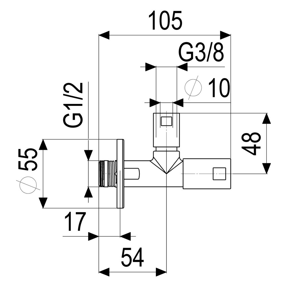 Schlösser Design-Tec Eckventil selbstdichtend, Classik line, 1/2", Chrom hoch... SCHLOESSER-0072211550001 4044997180808 (Abb. 2)