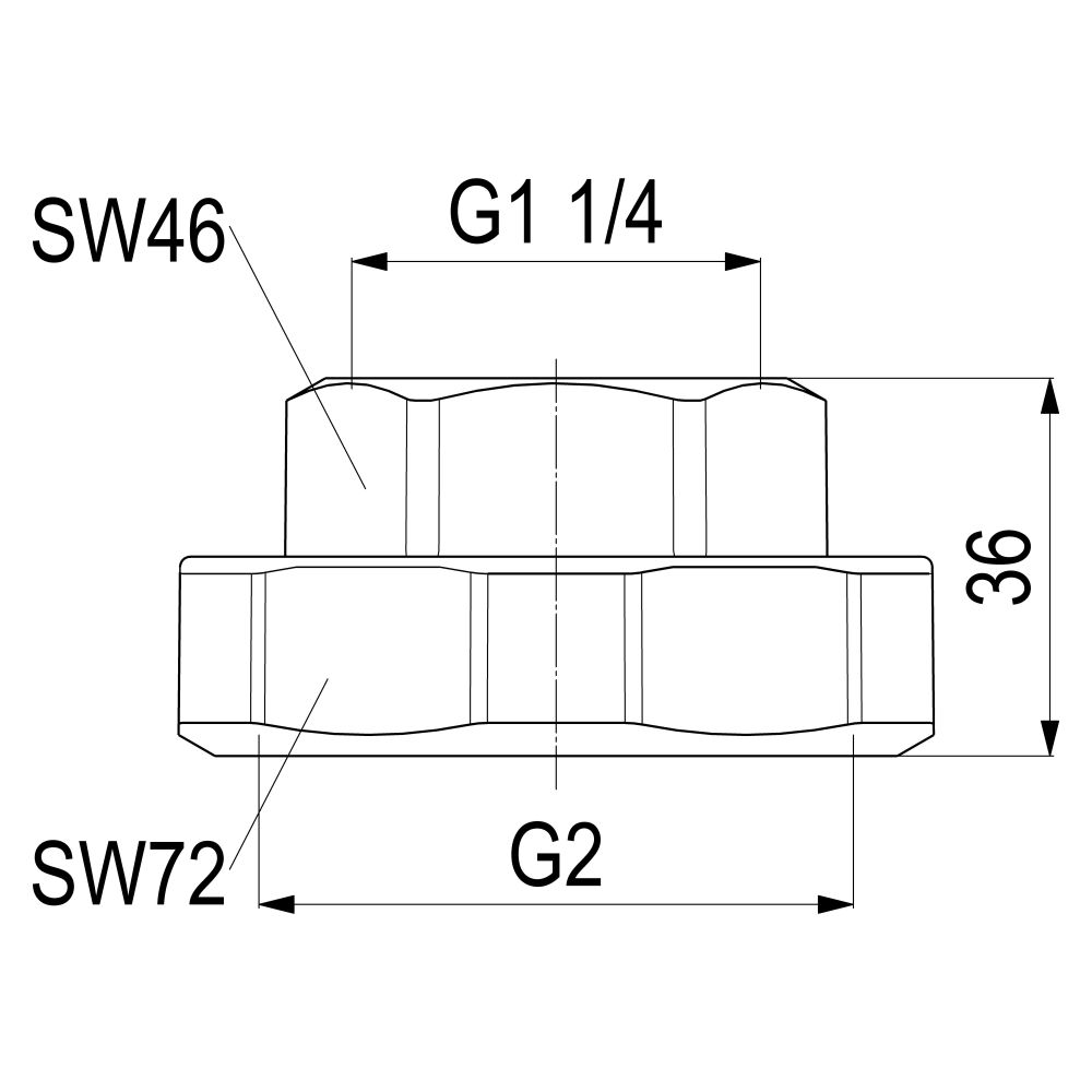 Schlösser Abgangsverschraubung für Stahlrohr, 1 1/4" x 2"... SCHLOESSER-0074103203001 4044997145722 (Abb. 3)