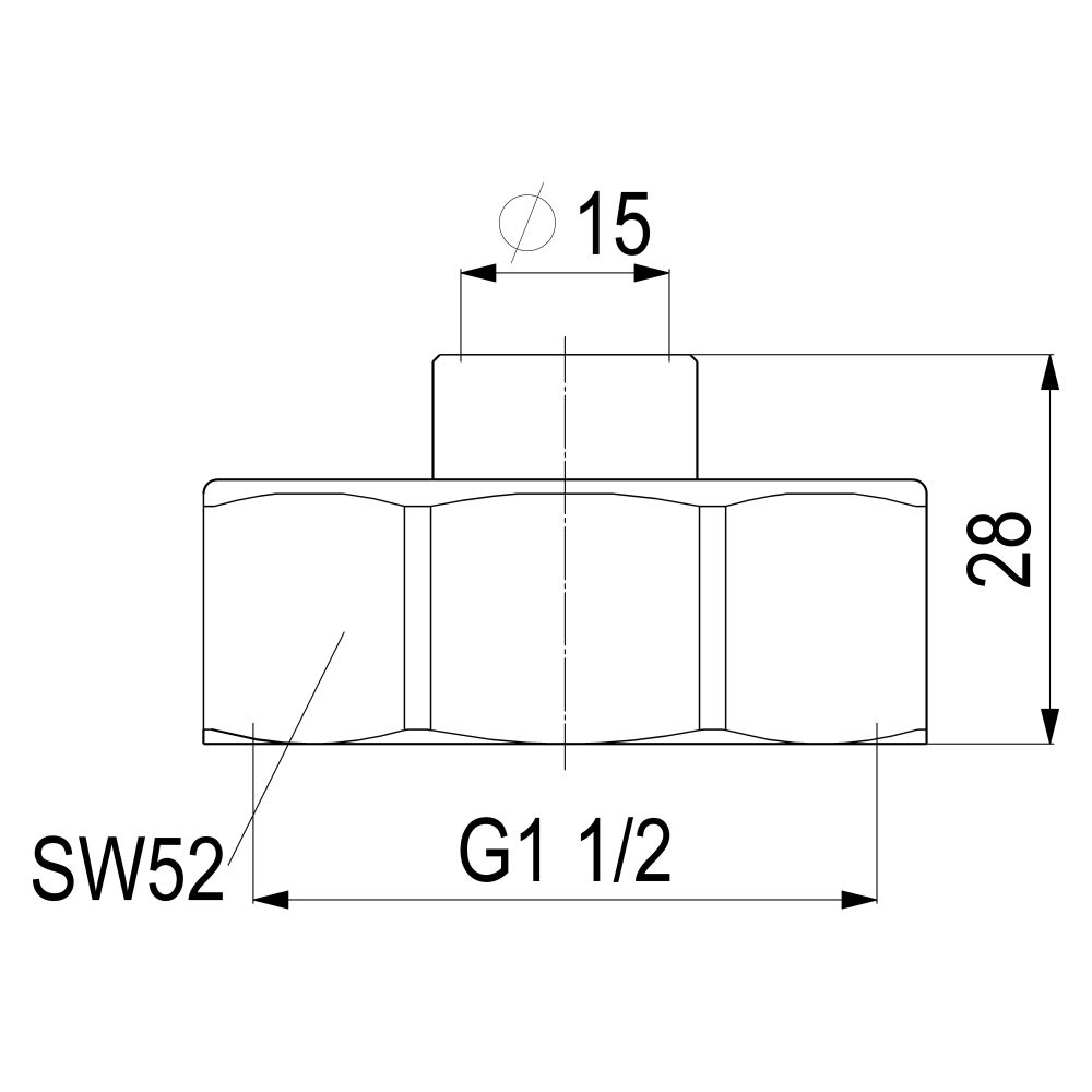 Schlösser Abgangsverschraubung für Kupferrohr, 15mm x 1 1/2"... SCHLOESSER-0074201502001 4044997160930 (Abb. 3)