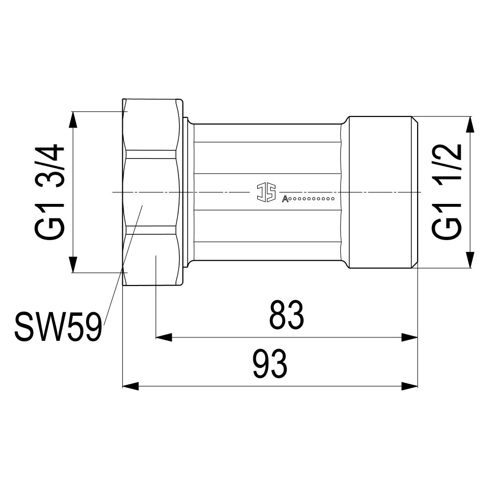 Schlösser Verbindungsverschraubung, Eingang 1 1/2"... SCHLOESSER-0074404000001 4044997161005 (Abb. 3)