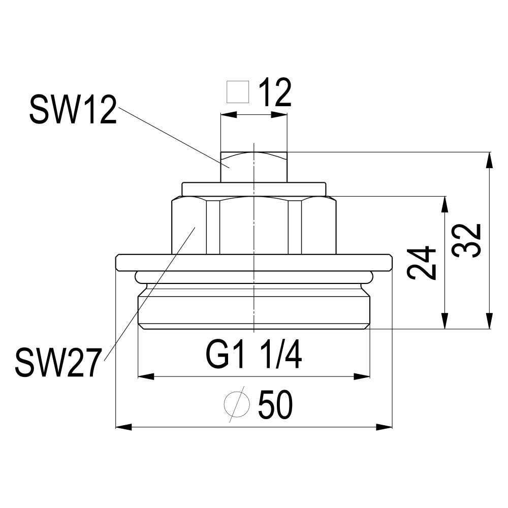 Schlösser Abschlussstopfen links, Wasserzufuhr von rechts, Eingang 1 1/4"... SCHLOESSER-0074553200001 4044997161111 (Abb. 2)