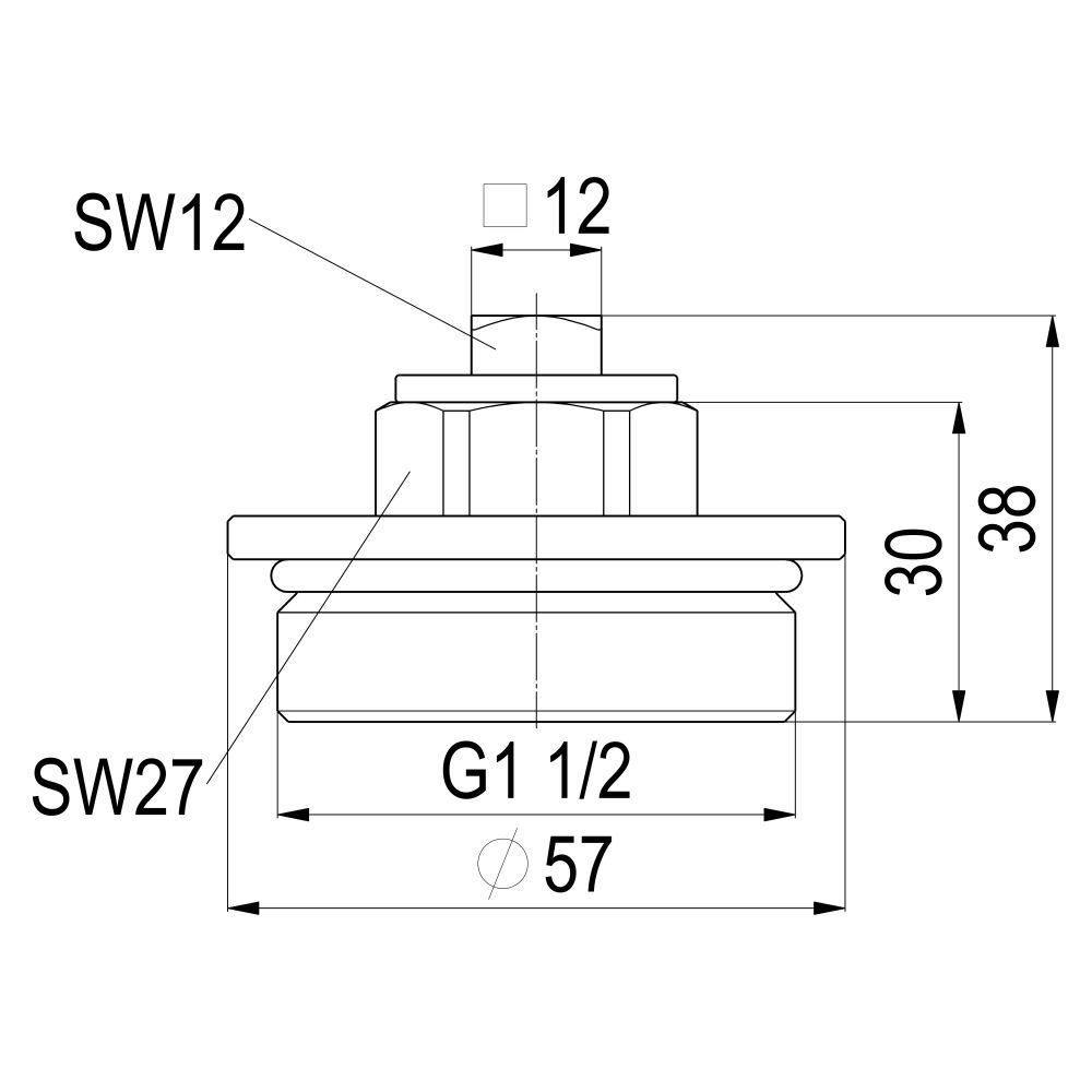 Schlösser Abschlussstopfen links, Wasserzufuhr von rechts, Eingang 1 1/2"... SCHLOESSER-0074554000001 4044997161128 (Abb. 2)