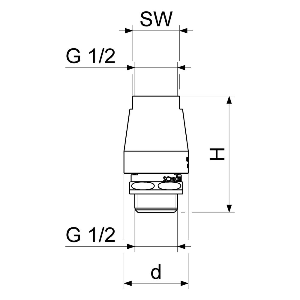 Schlösser Durchfluss-Rohrbelüfter mit Rückflussverhinderer, DN 15, 1/2" IG x ... SCHLOESSER-0081811550001 4044997200933 (Abb. 2)