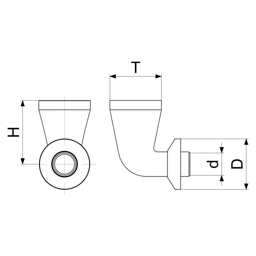Schlösser Ablauftrichter einfach mit Rosette, 3/4" AG, verchromt... SCHLOESSER-0082011551001 4044997200940 (Abb. 2)