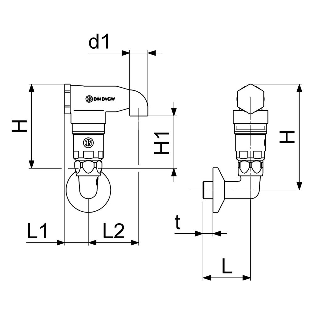 Schlösser Rohrbelüfter mit Bogen, DN 15, 1/2"... SCHLOESSER-0082021550001 4044997200964 (Abb. 2)