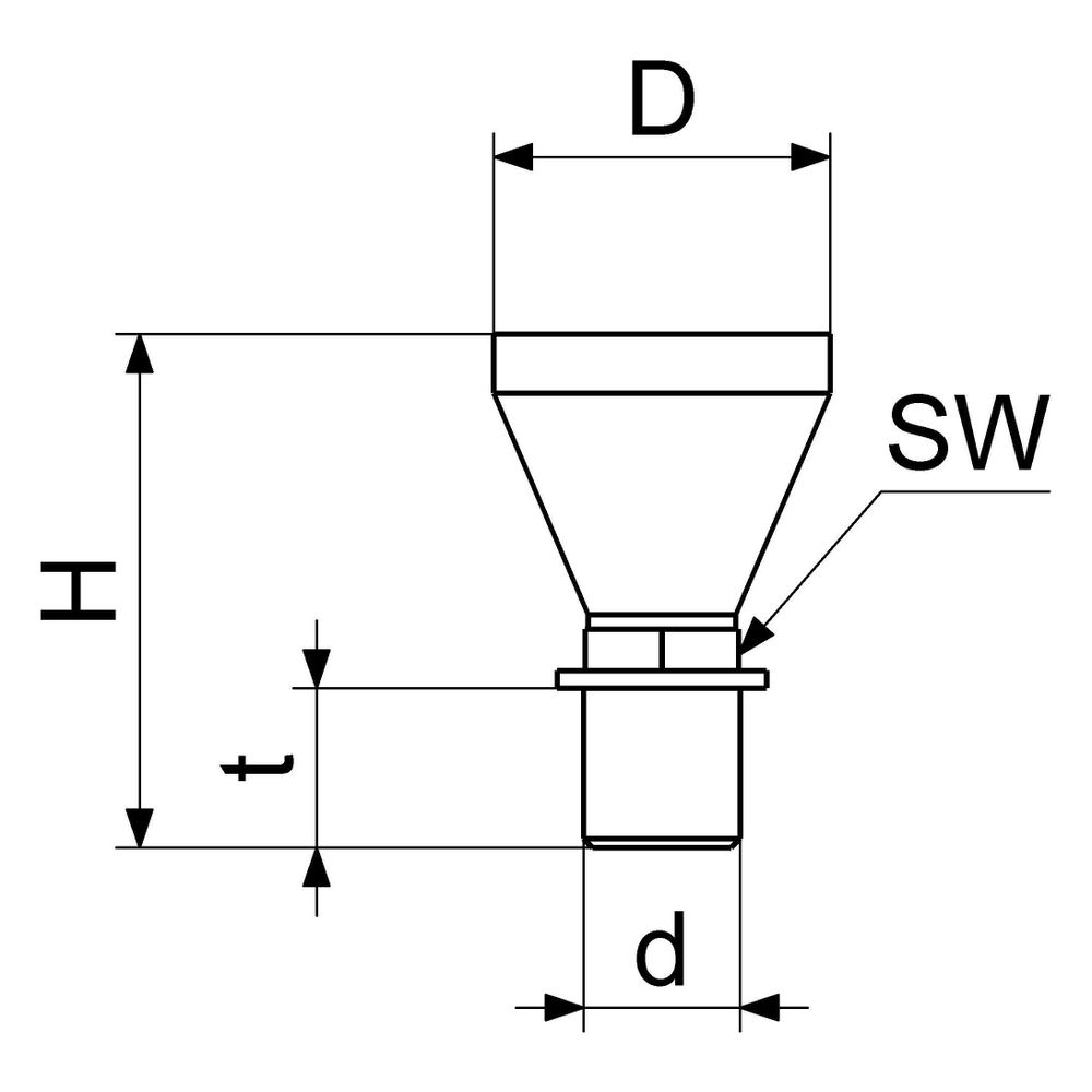 Schlösser Ablauftrichter einfach, 3/4" AG, POM Schwarz... SCHLOESSER-0082061501001 4044997201008 (Abb. 2)