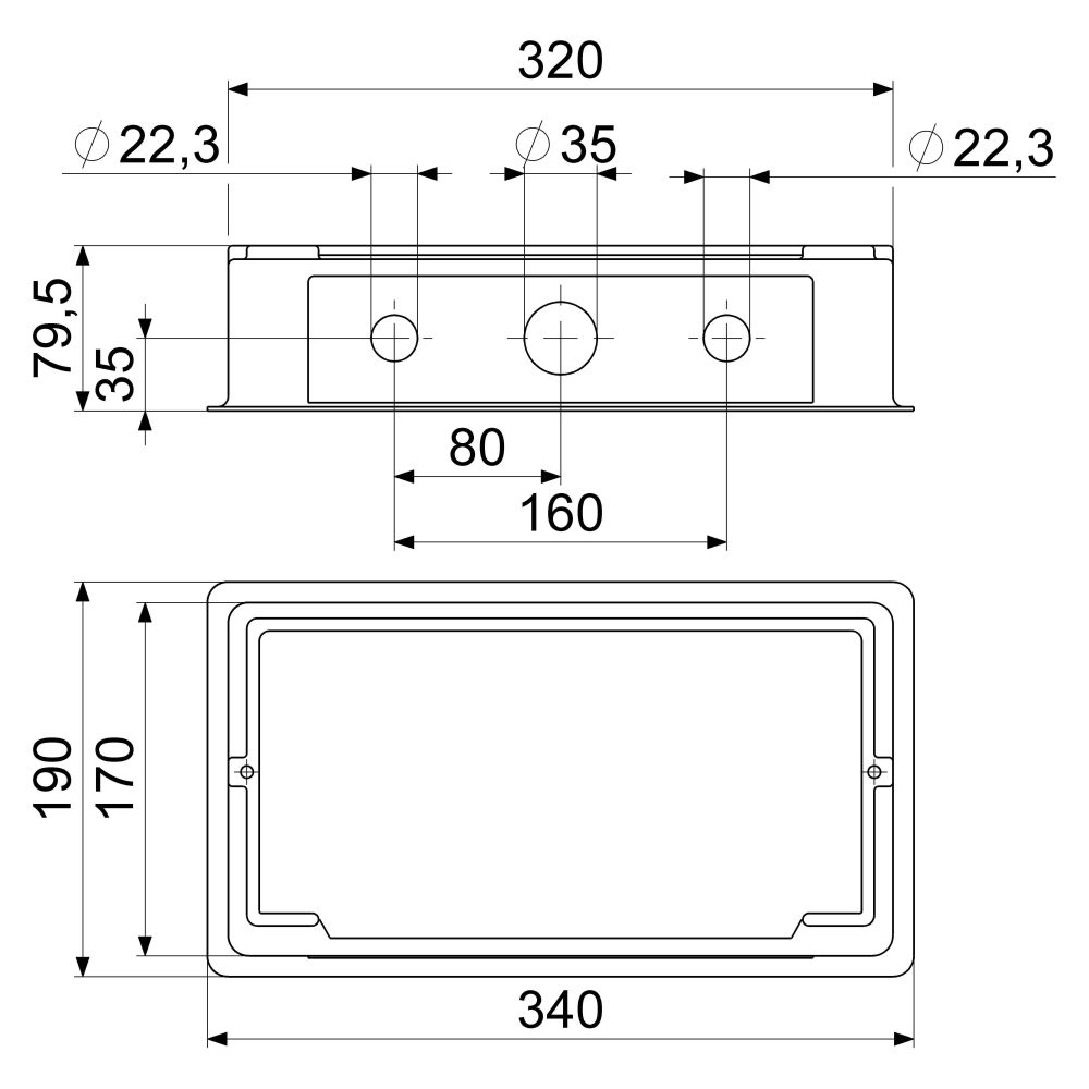 Schlösser Wandeinbaukasten ohne Abdeckung, 2-fach... SCHLOESSER-0082081501001 4044997201046 (Abb. 2)