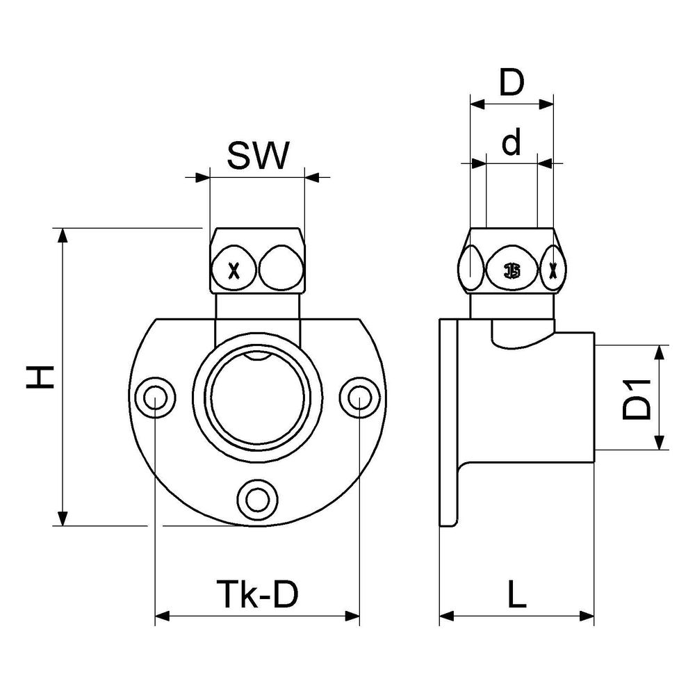 Schlösser Wandscheibe mit Quetschverschraubung, DN 10, 1/2" x 3/8" x 10mm, ve... SCHLOESSER-0083721510001 4044997248058 (Abb. 2)