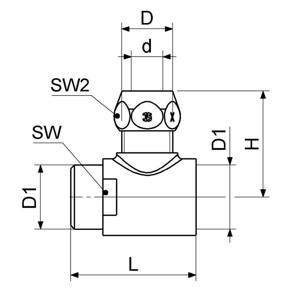 Schlösser T-Stück mit einer Quetschverschraubung, DN 10, IG x AG 1/2", 3/8" x... SCHLOESSER-0083731510001 4044997248072 (Abb. 2)
