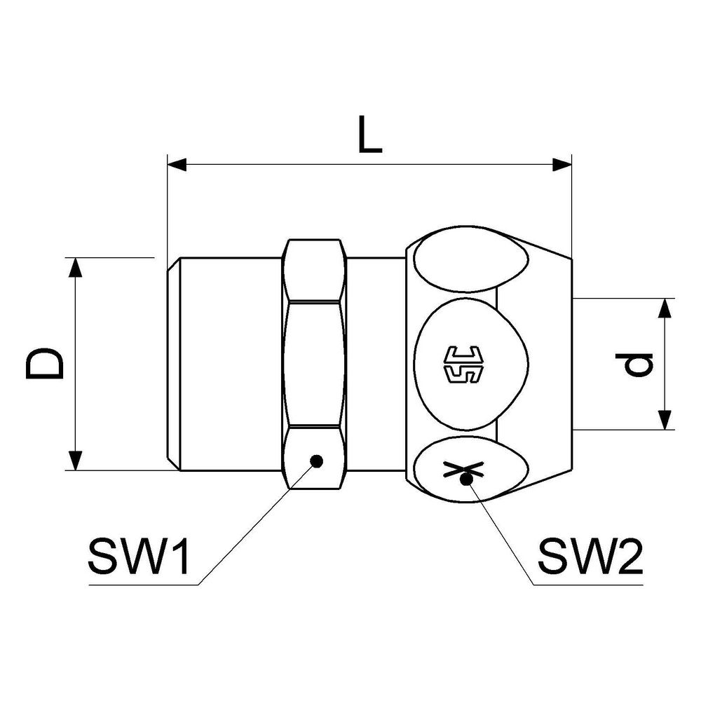 Schlösser Quetschverschraubung auf Nippel mit Außengewinde, DN 10, 3/8" x 3/8... SCHLOESSER-0083871010001 4044997248119 (Abb. 2)