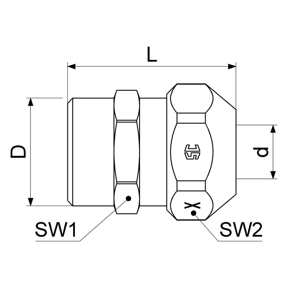 Schlösser Quetschverschraubung auf Nippel mit Außengewinde, DN 10, 1/2" x 1/2... SCHLOESSER-0083871510001 4044997248126 (Abb. 2)
