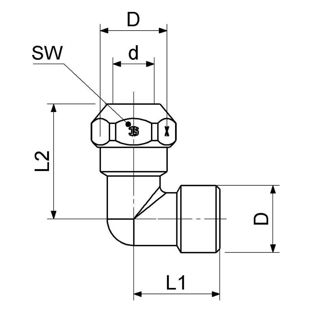 Schlösser Winkel mit 1 Quetschverschraubung, DN 12, 1/2" x 1/2" x 12mm, verch... SCHLOESSER-0083921512001 4044997248164 (Abb. 2)