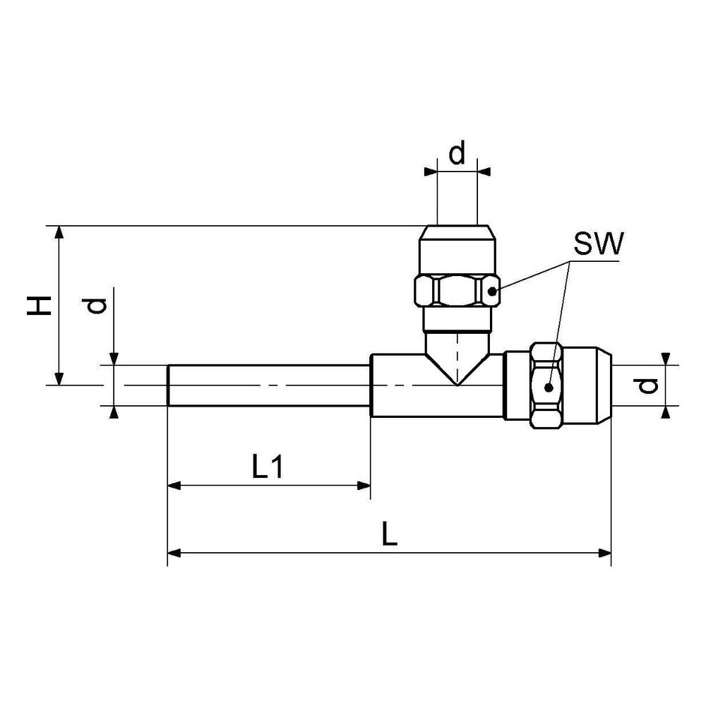 Schlösser T-Abzweigstück, 2x Quetschverschraubung mit Längenausgleich, DN 10,... SCHLOESSER-0083991050001 4044997248324 (Abb. 2)