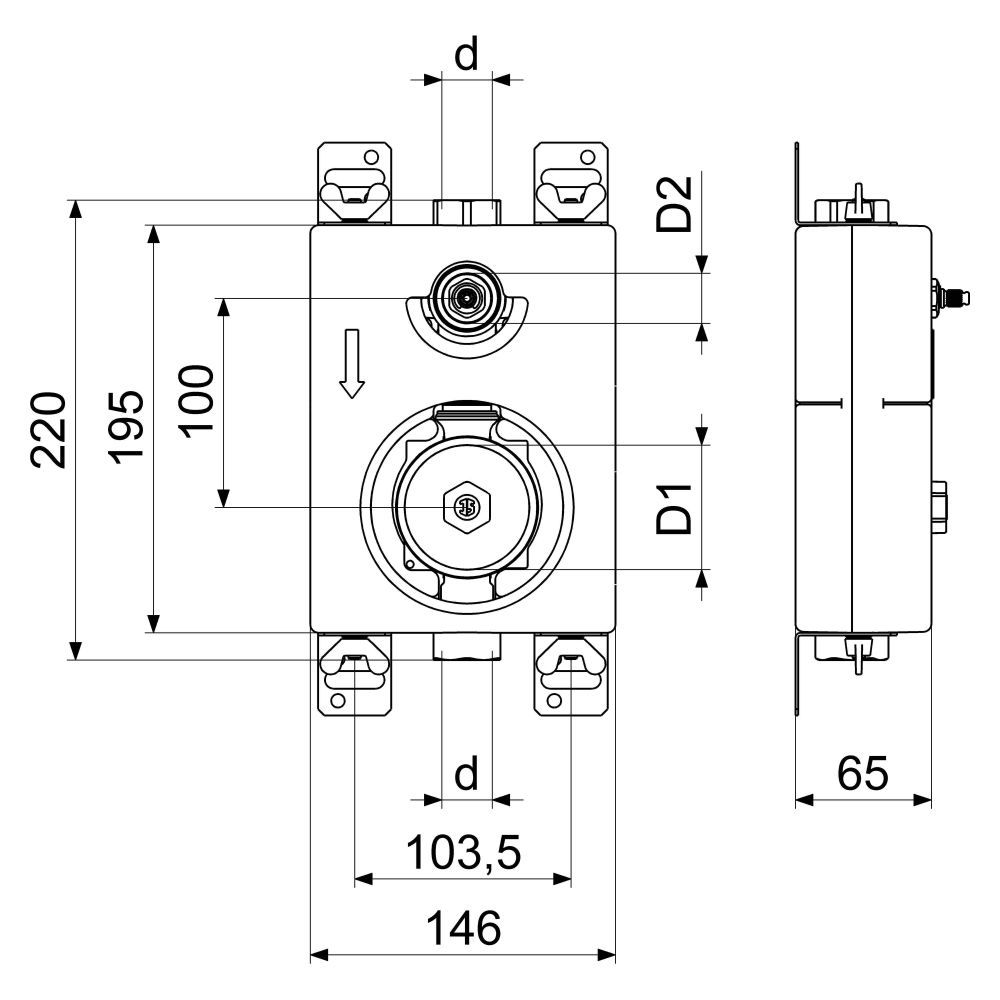 Schlösser Montageblock Mono, Pressanschluss 15mm, mit Befestigungsmaterial, M... SCHLOESSER-0099020515001 4044997252741 (Abb. 2)