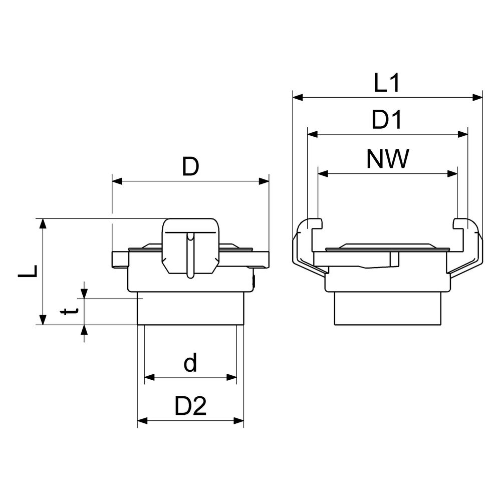 Schlösser Schnellkupplung mit Innengewinde, DN 20, 3/4", KTW und W270, Messin... SCHLOESSER-GA33102000001 4044997162262 (Abb. 2)