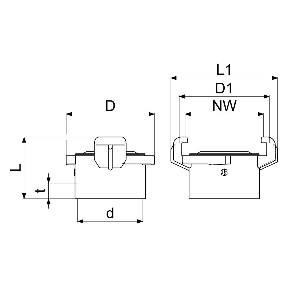 Schlösser Schnellkupplung mit Innengewinde, DN 25, 1", KTW und W270, Messing... SCHLOESSER-GA33103000001 4044997162279 (Abb. 2)