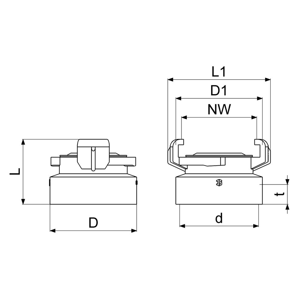 Schlösser Schnellkupplung mit Innengewinde, DN 32, 1 1/4", KTW und W270, Mess... SCHLOESSER-GA33174000001 4044997223208 (Abb. 2)