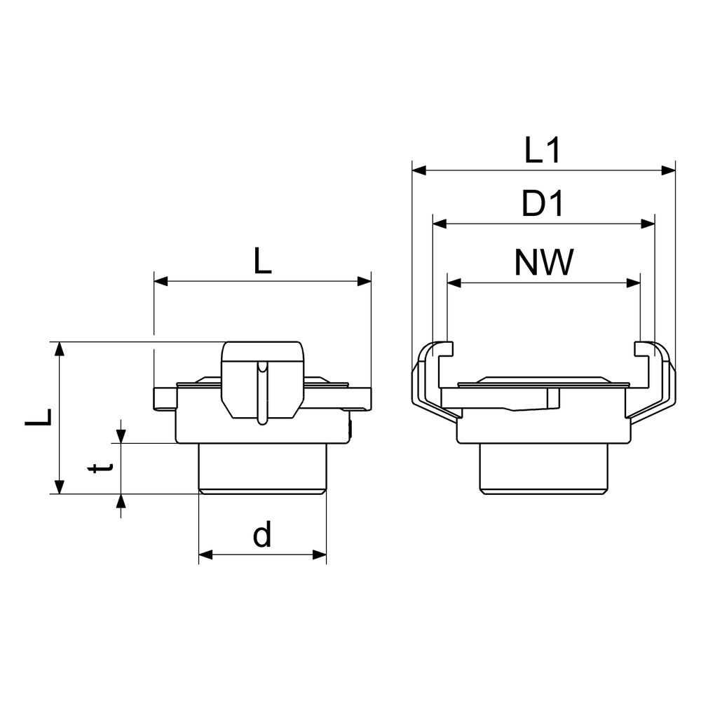 Schlösser Schnellkupplung mit Außengewinde, DN 10, 3/8", KTW und W270, Messin... SCHLOESSER-GA33200000001 4044997162330 (Abb. 2)