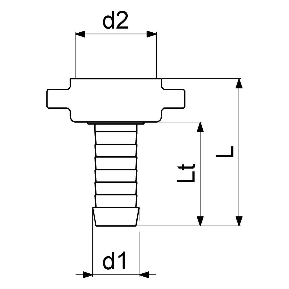Schlösser Messing-Schlauchverschraubung, schwere Ausführung, 2-teilig, flachd... SCHLOESSER-GA34010000001 4044997162644 (Abb. 2)