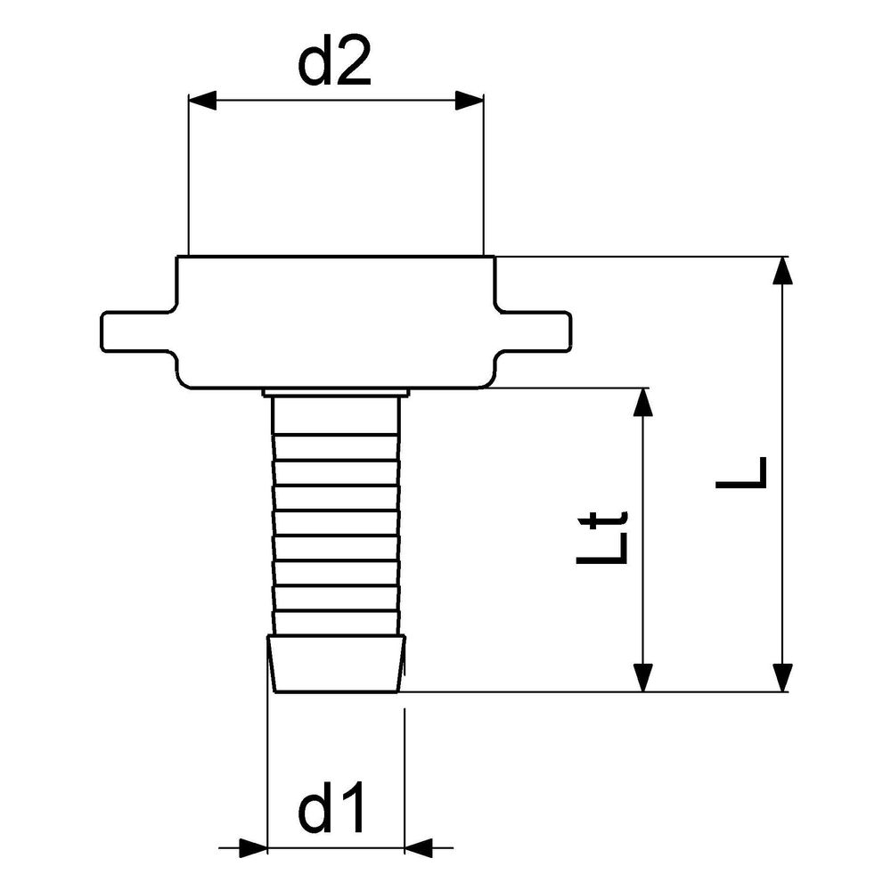 Schlösser Messing-Schlauchverschraubung, schwere Ausführung, 2-teilig, flachd... SCHLOESSER-GA34018000001 4044997162682 (Abb. 2)