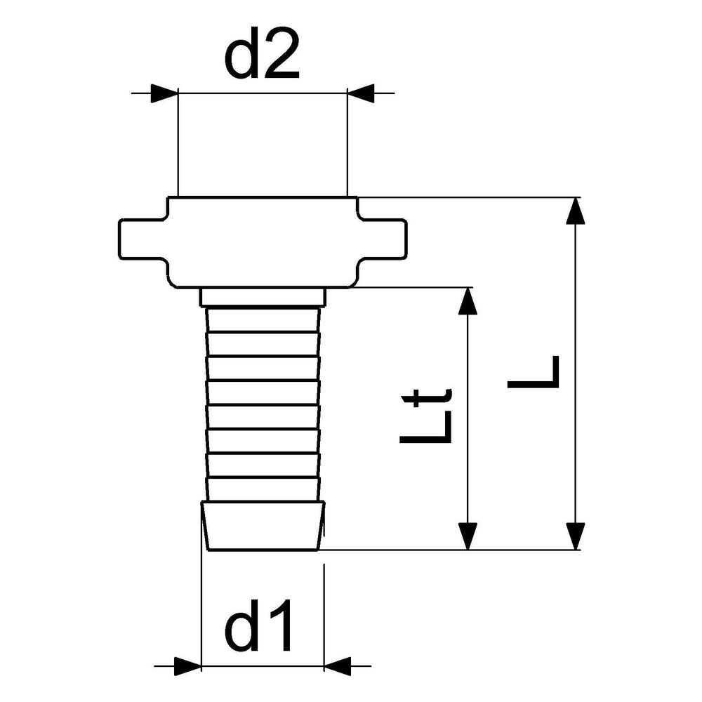 Schlösser Messing-Schlauchverschraubung, schwere Ausführung, 2-teilig, flachd... SCHLOESSER-GA34021000001 4044997162705 (Abb. 2)