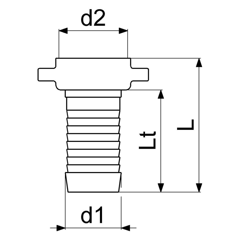 Schlösser Messing-Schlauchverschraubung, schwere Ausführung, 2-teilig, flachd... SCHLOESSER-GA34022000001 4044997162712 (Abb. 2)