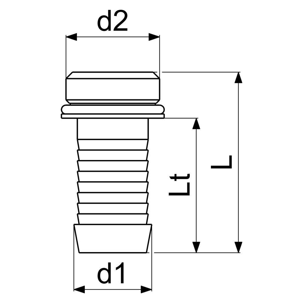 Schlösser Messing-Schlauchverschraubung, schwere Ausführung, 1-teilig, flachd... SCHLOESSER-GA34042000001 4044997162750 (Abb. 2)