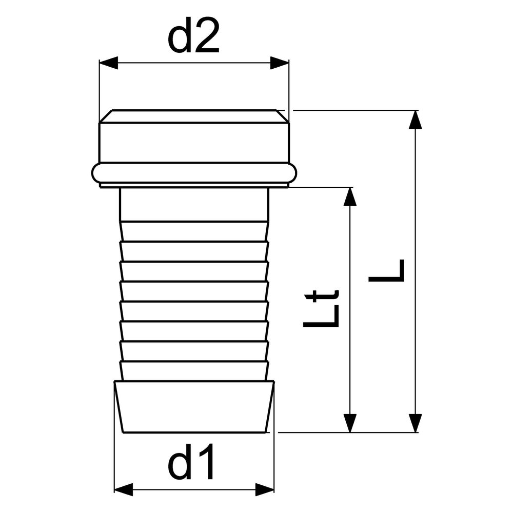 Schlösser Messing-Schlauchverschraubung, schwere Ausführung, 1-teilig, flachd... SCHLOESSER-GA34043000001 4044997162767 (Abb. 2)